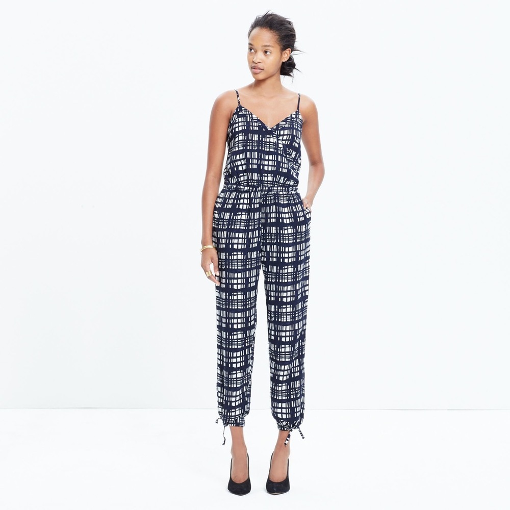 NWT MADEWELL FAUX WRAP CAMI JUMPSUIT